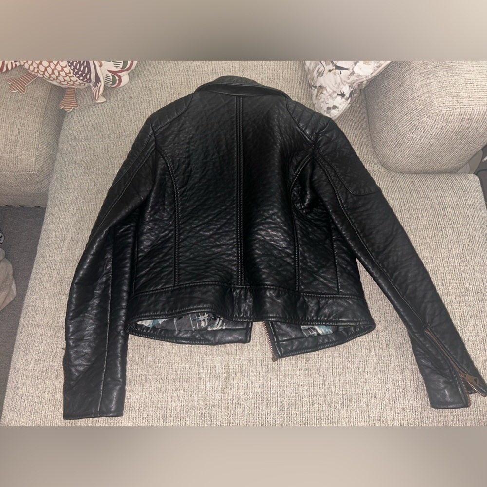 Marc New York faux Black Leather Jacket with Quilted Design - Picture 8 of 8